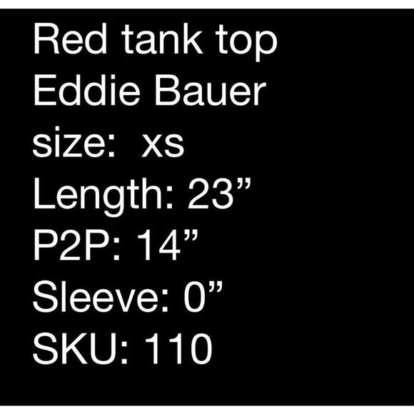 Eddie Bauer Red Tank Top - Picture 6 of 6